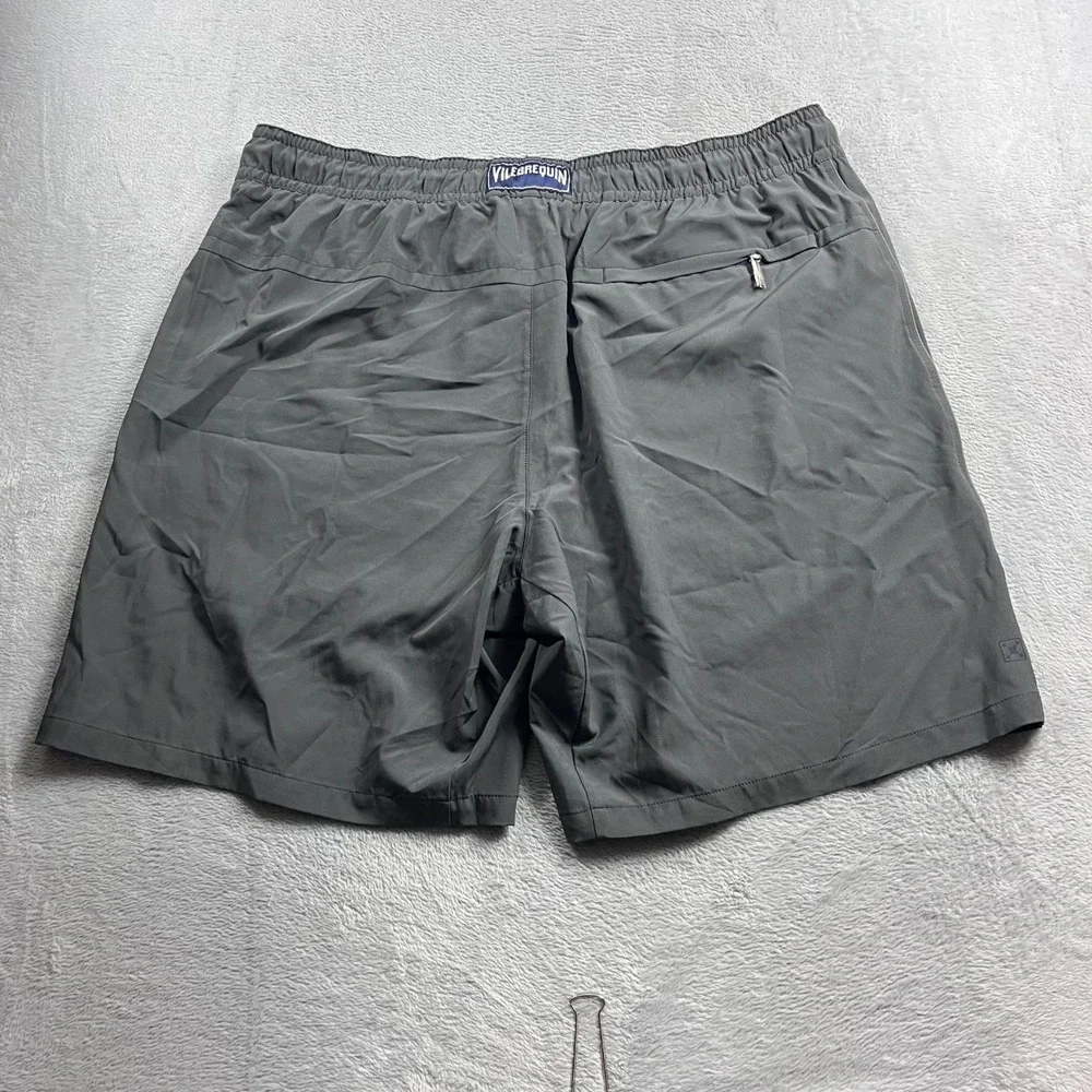 Vilebrequin Mens XXL Gray Swim Trunks Elastic Drawstring Shorts 17421